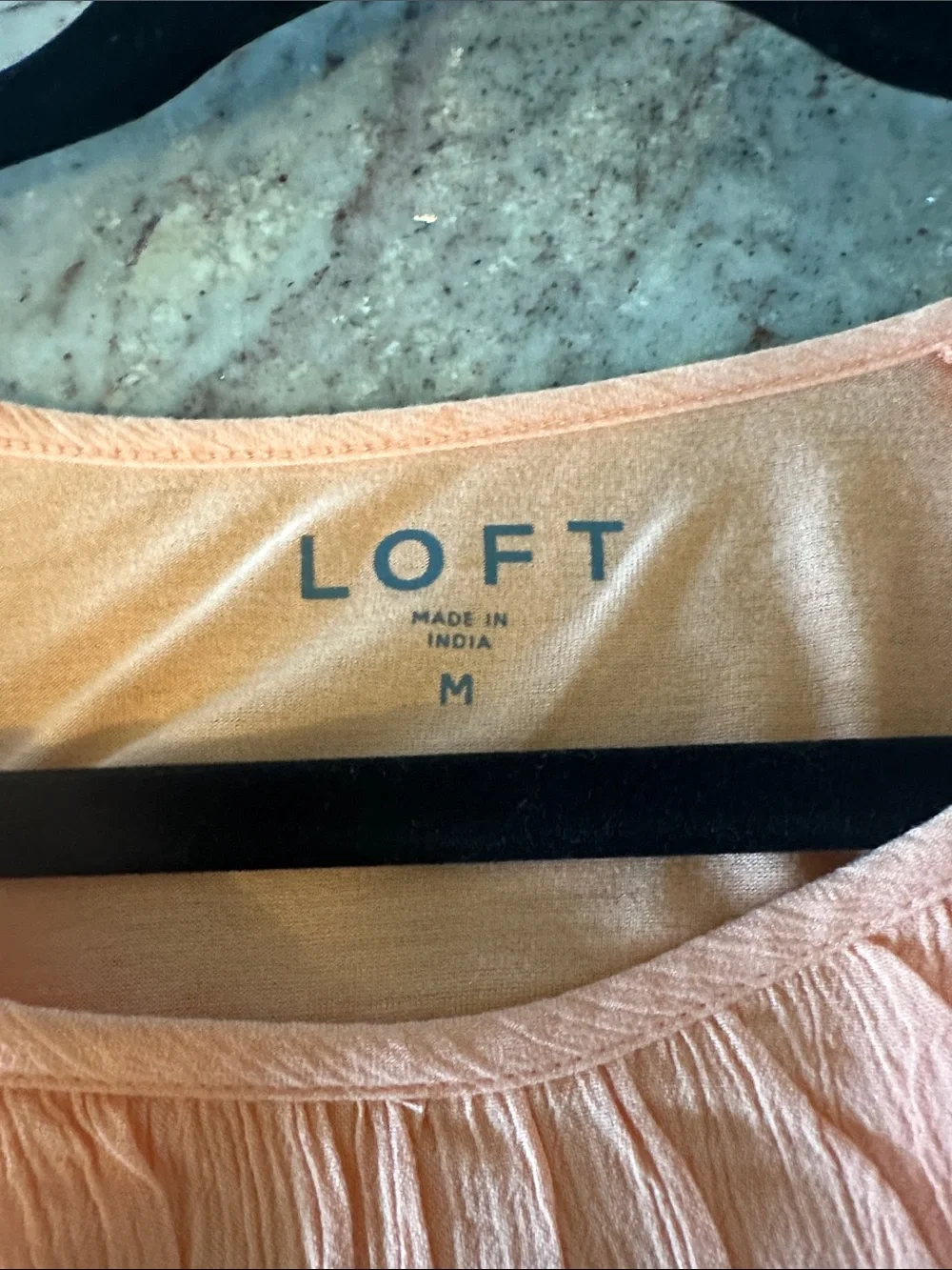 NWT LOFT Peach Short-Sleeve Peasant Blouse